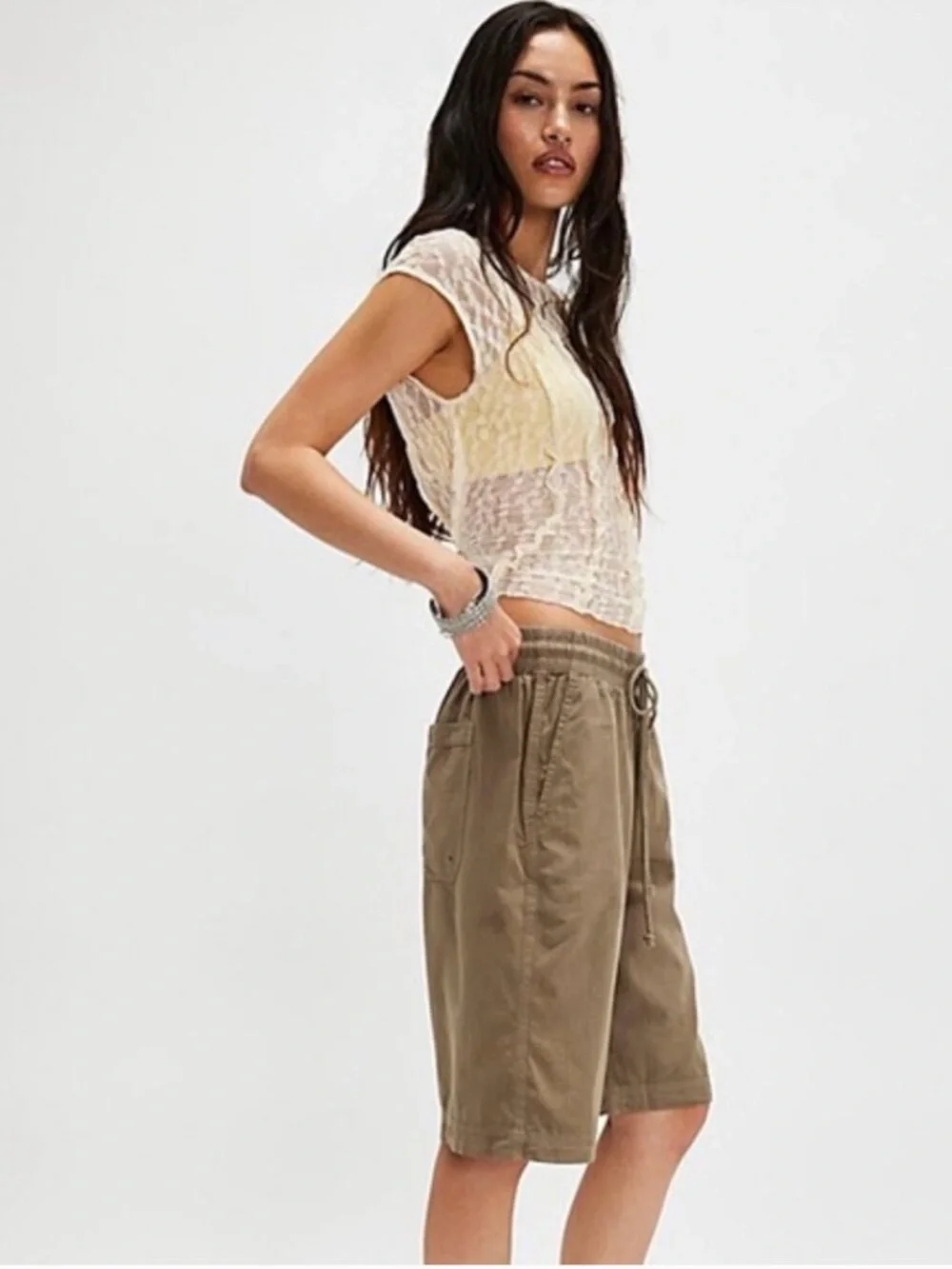 9170. Free People Saylor Poplin Pull-On Shorts